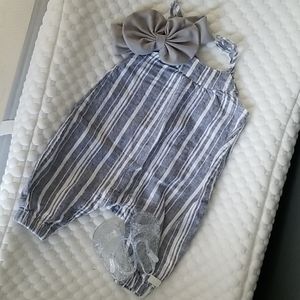 7 For All Mankind Stripe Jumpsuit